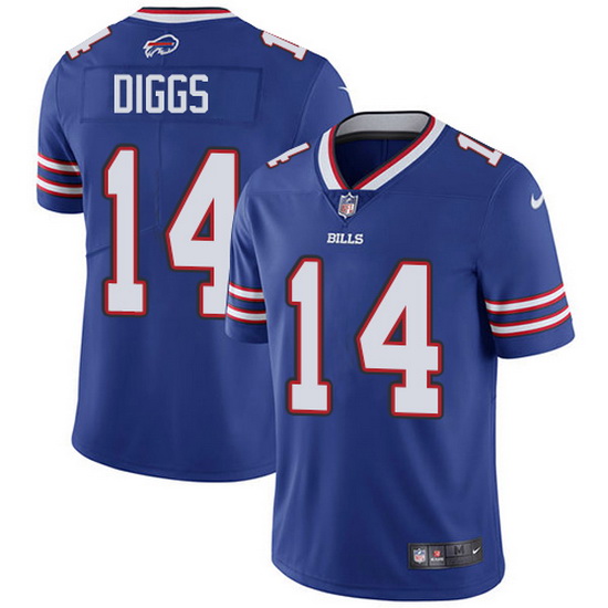 Nike Bills 14 Stefon Diggs Royal Blue Team Color Men Stitched NFL Vapor Untouchable Limited Jersey