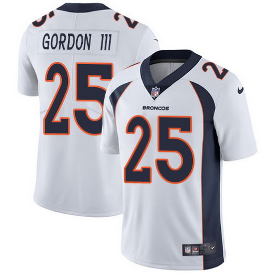 Nike Broncos 25 Melvin Gordon III White Men Stitched NFL Vapor U