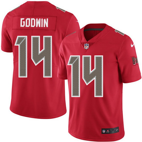 Nike Buccaneers 14 Chris Godwin Red Men Stitched NFL Limited Rush Jersey