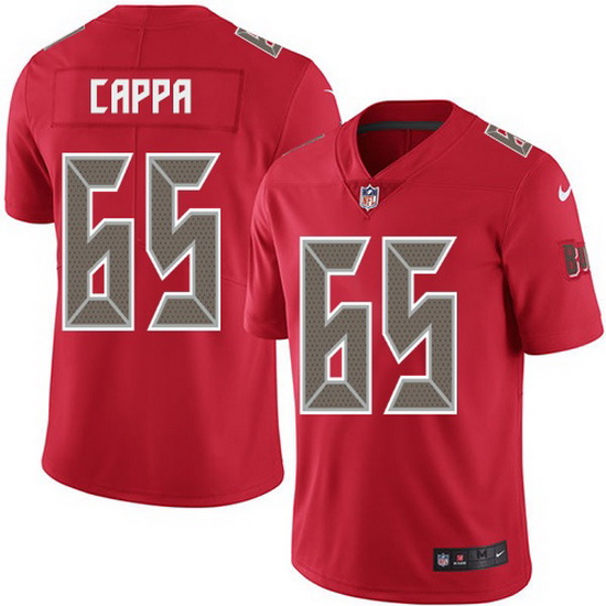 Nike Buccaneers 65 Alex Cappa Red Men Stitched NFL Limited Rush 