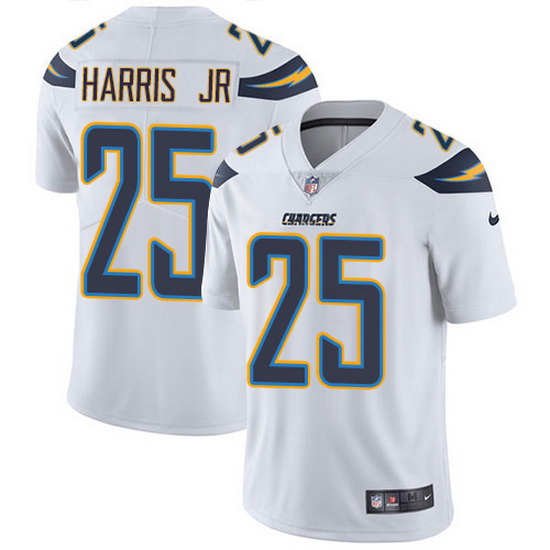 Nike Chargers 25 Chris Harris Jr White Men Stitched NFL Vapor Untouchable Limited Jersey