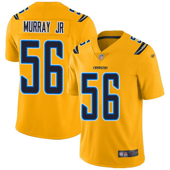 Nike Chargers 56 Kenneth Murray Jr Gold Men Stitched NFL Limited