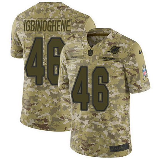 Nike Dolphins 46 Noah Igbinoghene Camo Men Stitched NFL Limited 