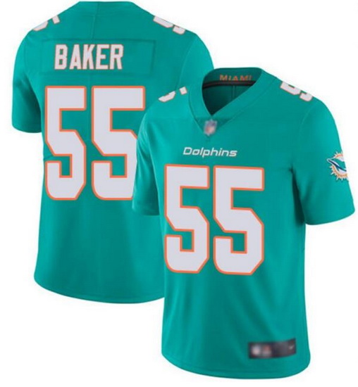 Nike Dolphins 55 Jerome Baker Aqua Vapor Untouchable Limited Jersey