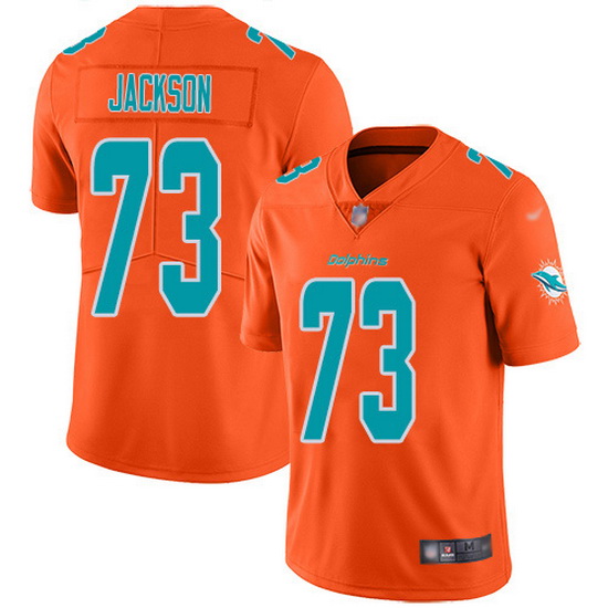 Nike Dolphins 73 Austin Jackson Orange Men Stitched NFL Limited 