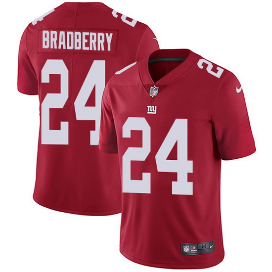 Nike Giants 24 James Bradberry Red Alternate Men Stitched NFL Vapor Untouchable Limited Jersey