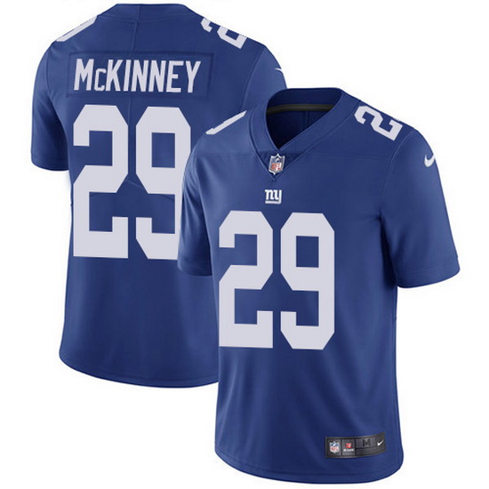 Nike Giants 29 Xavier McKinney Royal Blue Team Color Men Stitched NFL Vapor Untouchable Limited Jers