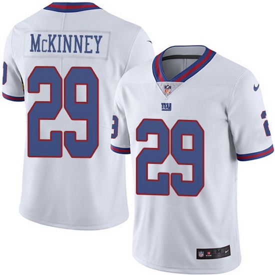 Nike Giants 29 Xavier McKinney White Men Stitched NFL Limited Ru