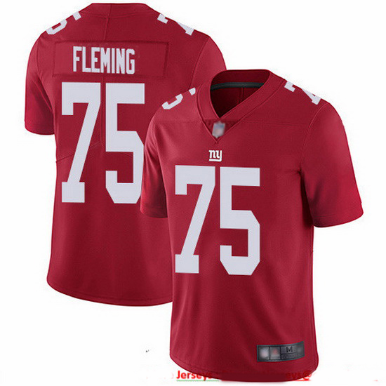 Nike Giants 75 Cameron Fleming Red Men Stitched NFL Limited Inverted Legend Jersey