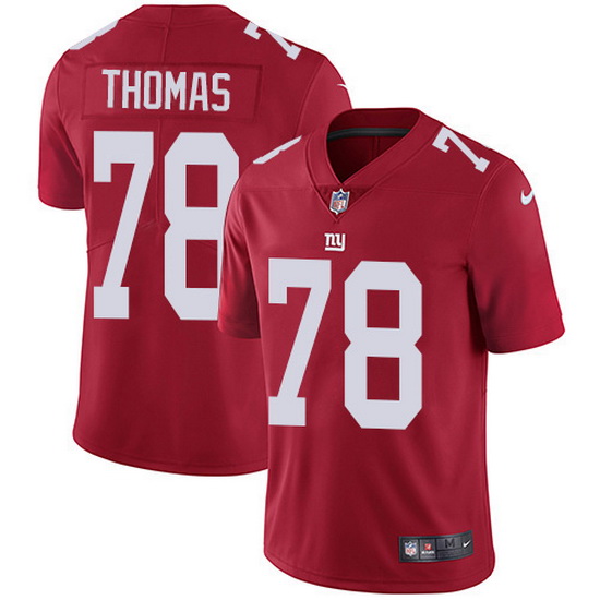 Nike Giants 78 Andrew Thomas Red Alternate Men Stitched NFL Vapo