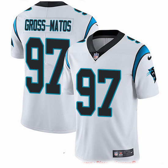 Nike Panthers 97 Yetur Gross Matos White Men Stitched NFL Vapor 