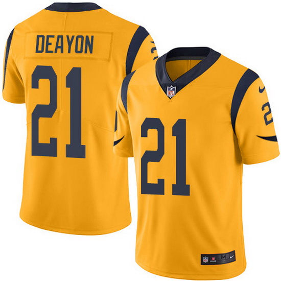 Nike Rams 21 Donte Deayon Gold Men Stitched NFL Limited Rush Jersey