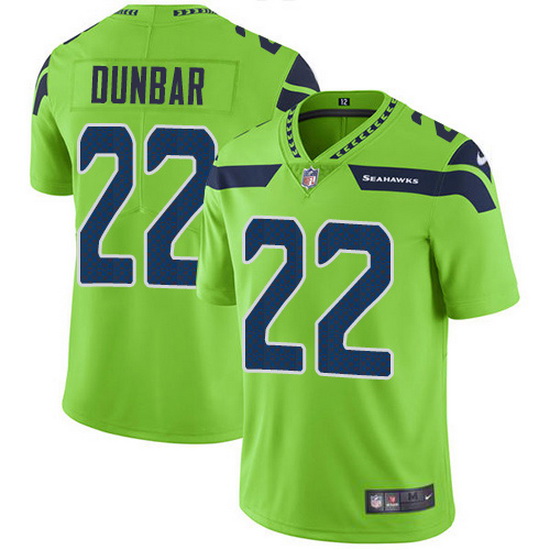 Nike Seahawks 22 Quinton Dunbar Green Men Stitched NFL Limited Rush Jersey