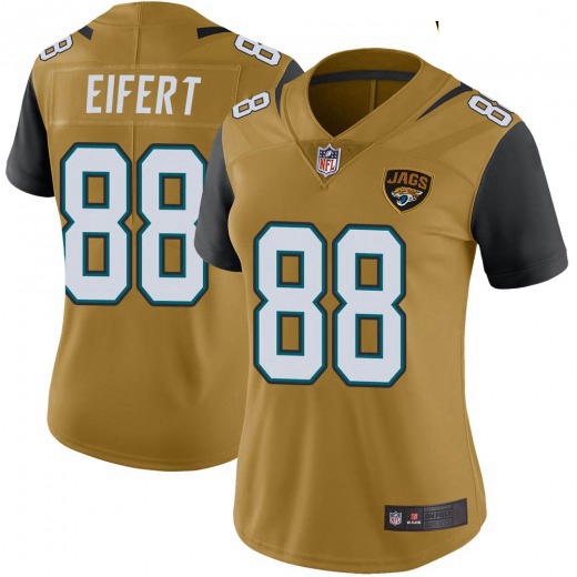 Women Nike Jaguars 88 Tyler Eifert Vapor Rush Limited Jersey Gol