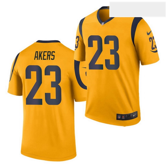 Men Nike Rams 23 Cam Akers Gold Rush Limtited Jersey