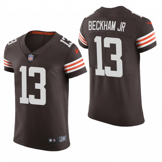 Cleveland Browns 13 Odell Beckham Jr  Nike Men Brwon Team Color Men Stitched NFL 2020 Vapor Untoucha