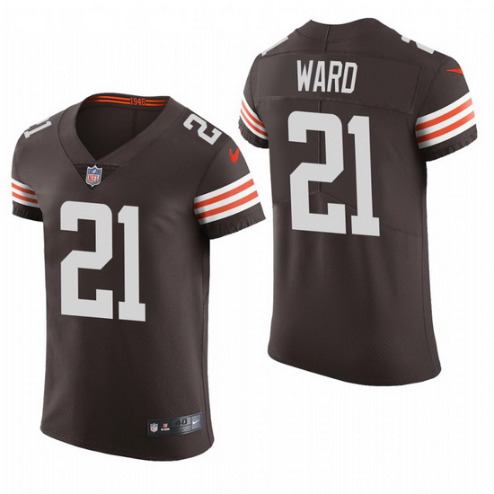 Cleveland Browns 21 Denzel Ward Nike Men Brwon Team Color Men Stitched NFL 2020 Vapor Untouchable El