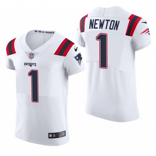 New England Patriots 1 Cam Newton Nike Men White Team Color Men Stitched NFL 2020 Vapor Untouchable 