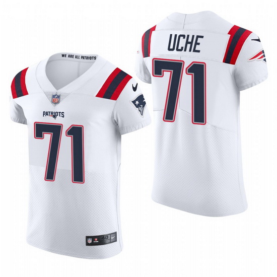 New England Patriots 71 Josh Uche Nike Men White Team Color Men Stitched NFL 2020 Vapor Untouchable 