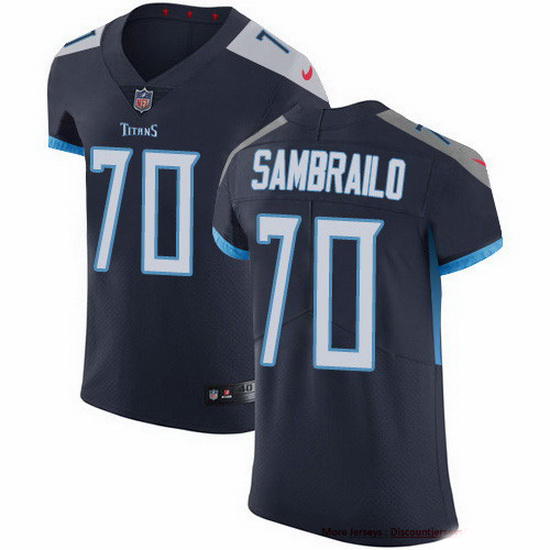 Nike Titans 70 Ty Sambrailo Navy Blue Team Color Men Stitched NFL Vapor Untouchable Elite Jersey