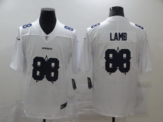 Nike Cowboys 88 Ceedee Lamb White Shadow Logo Limited Jersey