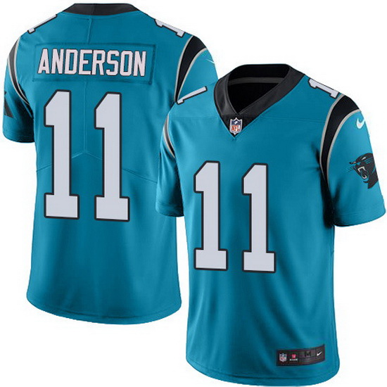 Nike Panthers 11 Robby Anderson Blue Men Stitched NFL Limited Ru
