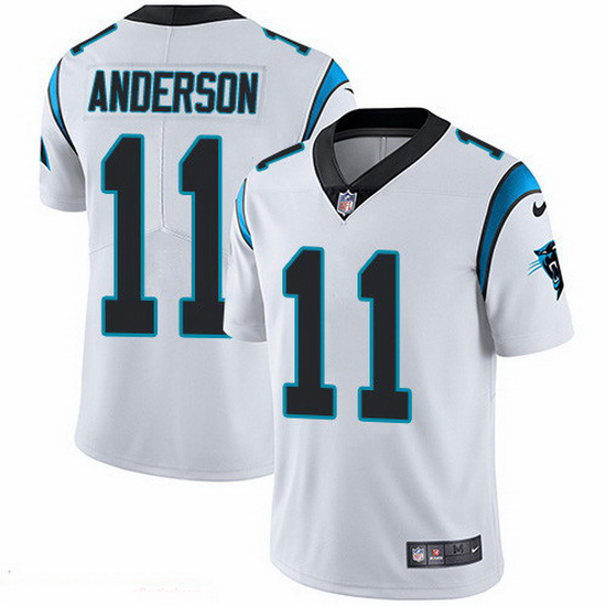 Nike Panthers 11 Robby Anderson White Men Stitched NFL Vapor Unt