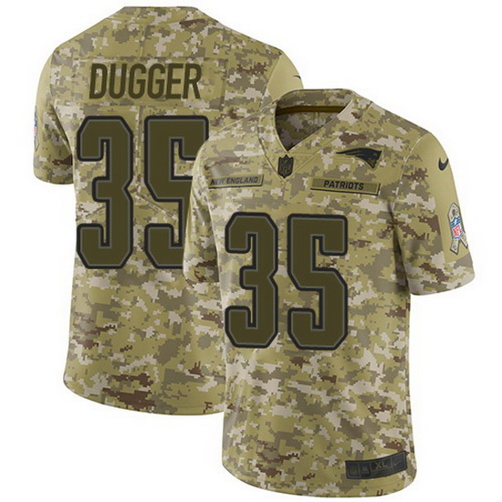 Nike Patriots 35 Kyle Dugger Camo Men Stitched NFL Limited 2018 