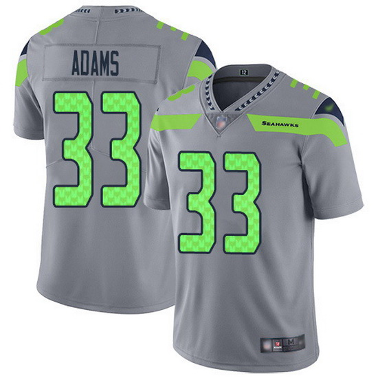Nike Seahawks 33 Jamal Adams Gray Men Stitched NFL Limited Inver