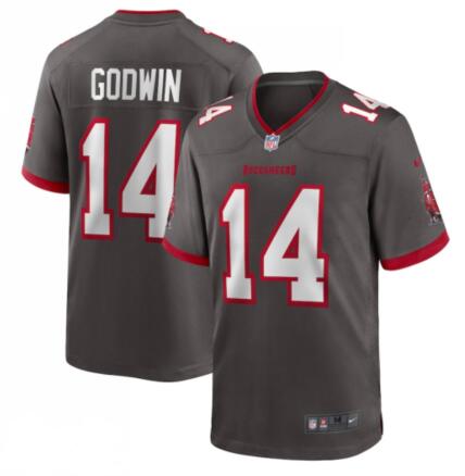 Men Buccaneers 14 Chris Godwin Pewter Gray Stitched NFL Jersey