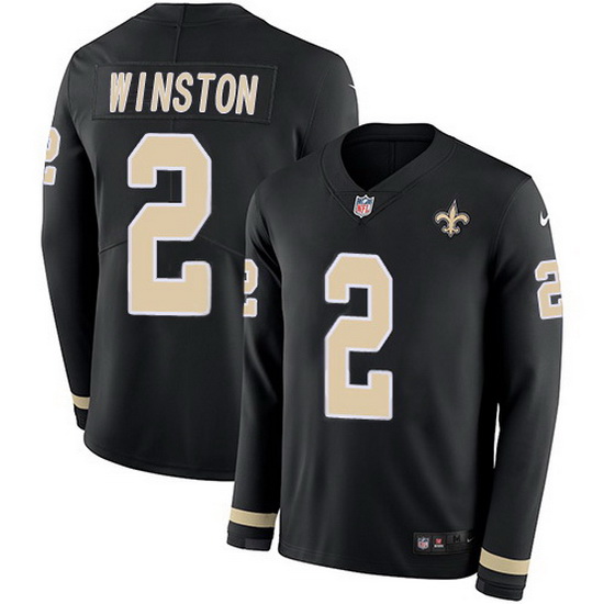 Nike Saints 2 Jameis Winston Black Team Color Men Stitched NFL L