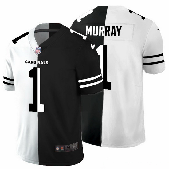 Arizona Cardinals 1 Kyler Murray Men Black V White Peace Split Nike Vapor Untouchable Limited NFL Je