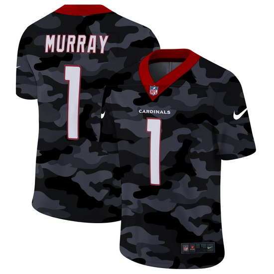 Arizona Cardinals 1 Kyler Murray Men Nike 2020 Black CAMO Vapor Untouchable Limited Stitched NFL Jer