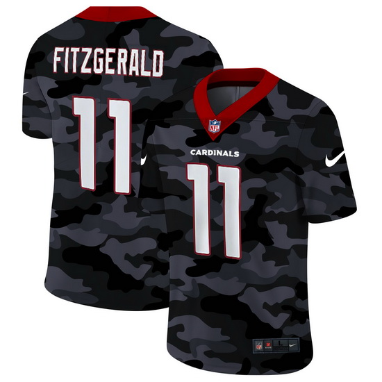 Arizona Cardinals 11 Larry Fitzgerald Men Nike 2020 Black CAMO Vapor Untouchable Limited Stitched NF