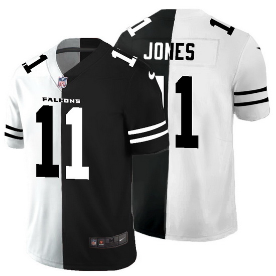 Atlanta Falcons 11 Julio Jones Men Black V White Peace Split Nike Vapor Untouchable Limited NFL Jers