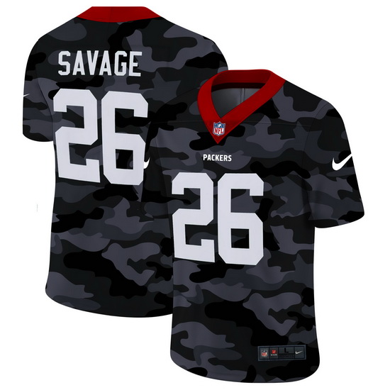 Green Bay Packers 26 Darnell Savage Jr  Men Nike 2020 Black CAMO Vapor Untouchable Limited Stitched 