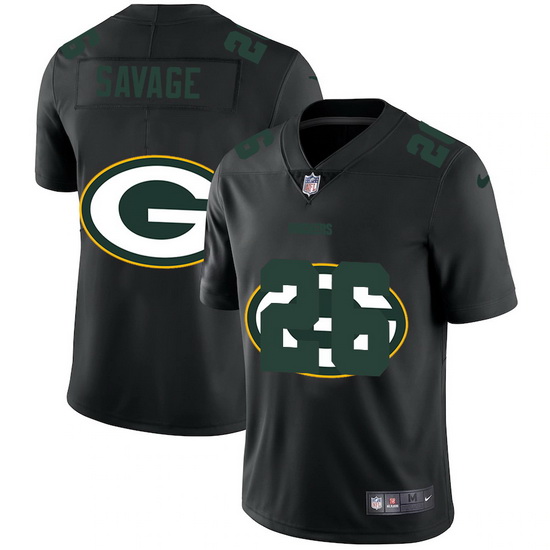 Green Bay Packers 26 Darnell Savage Jr  Men Nike Team Logo Dual Overlap Limited NFL Jersey Black