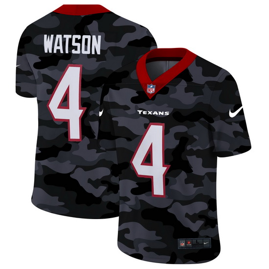 Houston Texans 4 Deshaun Watson Men Nike 2020 Black CAMO Vapor Untouchable Limited Stitched NFL Jers