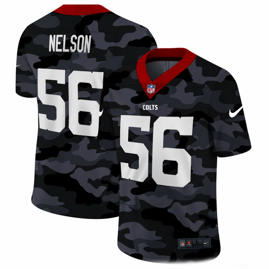 Indianapolis Colts 56 Quenton Nelson Men Nike 2020 Black CAMO Vapor Untouchable Limited Stitched NFL