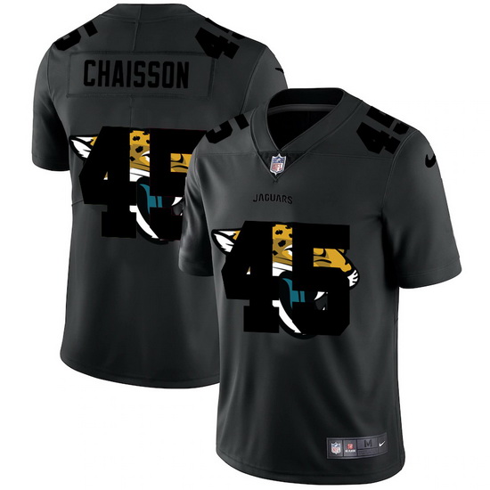 Jacksonville Jaguars 45 K 27Lavon Chaisson Men Nike Team Logo Dual Overlap Limited NFL Jersey Black