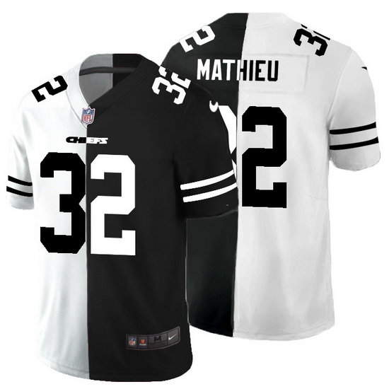 Kansas City Chiefs 32 Tyrann Mathieu Men Black V White Peace Split Nike Vapor Untouchable Limited NF