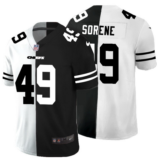 Kansas City Chiefs 49 Daniel Sorensen Men Black V White Peace Split Nike Vapor Untouchable Limited N