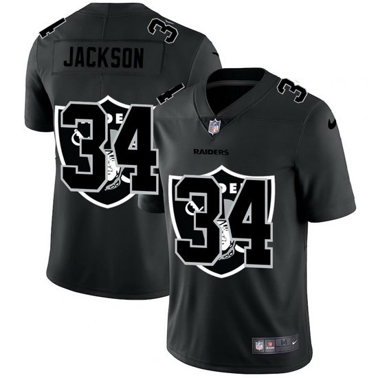 Las Vegas Raiders 34 Bo Jackson Men Nike Team Logo Dual Overlap 