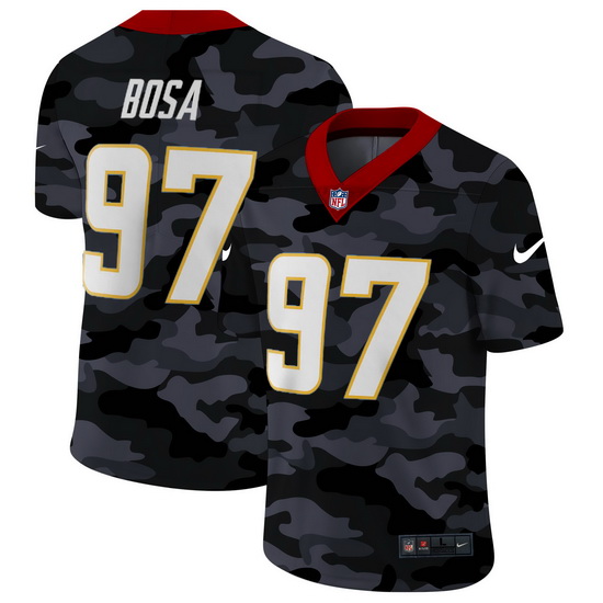 Los Angeles Chargers 97 Joey Bosa Men Nike 2020 Black CAMO Vapor Untouchable Limited Stitched NFL Je