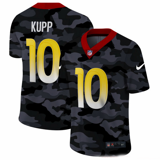 Los Angeles Rams 10 Cooper Kupp Men Nike 2020 Black CAMO Vapor Untouchable Limited Stitched NFL Jers