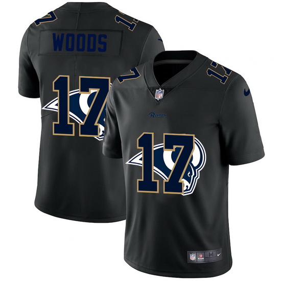 Los Angeles Rams 17 Robert Woods Men Nike Team Logo Dual Overlap Limited NFL Jersey Black