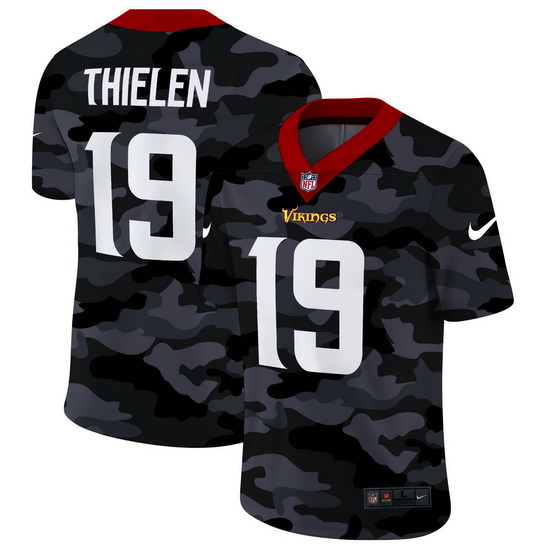 Minnesota Vikings 19 Adam Thielen Men Nike 2020 Black CAMO Vapor Untouchable Limited Stitched NFL Je