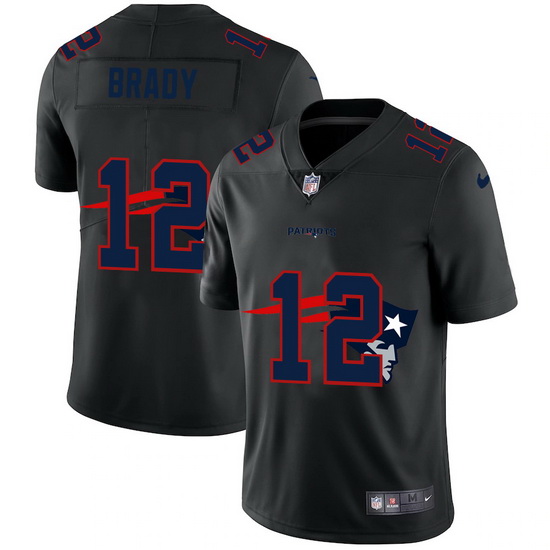 New England Patriots 12 Tom Brady Men Nike Team Logo Dual Overla
