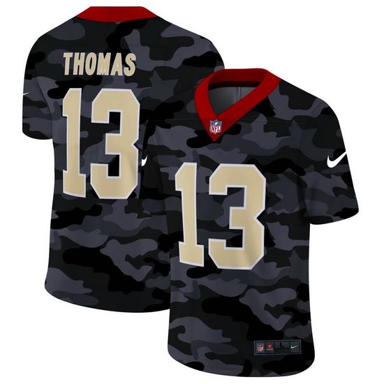 New Orleans Saints 13 Michael Thomas Men Nike 2020 Black CAMO Vapor Untouchable Limited Stitched NFL