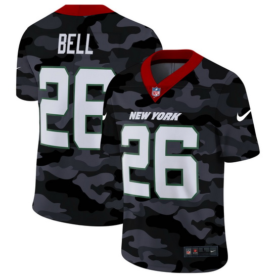 New York Jets 26 Le 27Veon Bell Men Nike 2020 Black CAMO Vapor Untouchable Limited Stitched NFL Jers